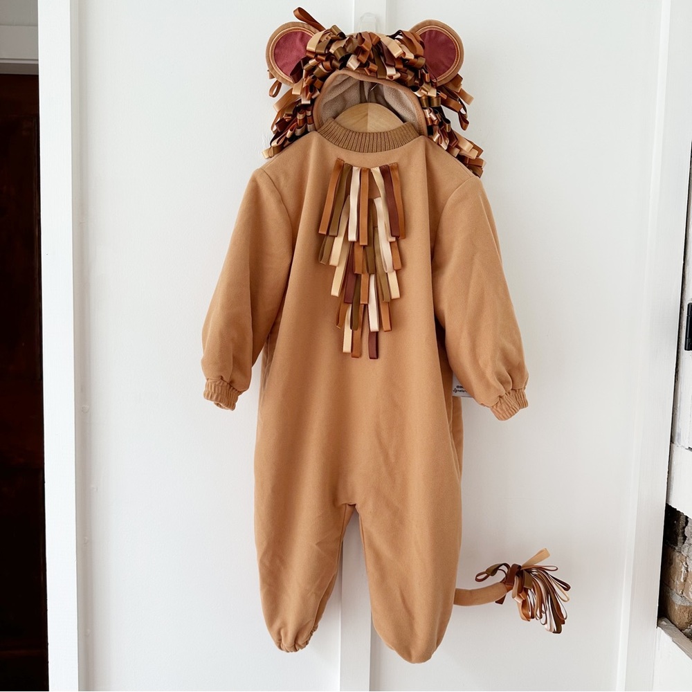 Kids Lion Costume Romper in Tan - Brand: